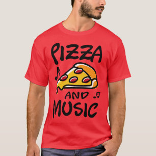 Camiseta Pizza e Piano Musical Notes