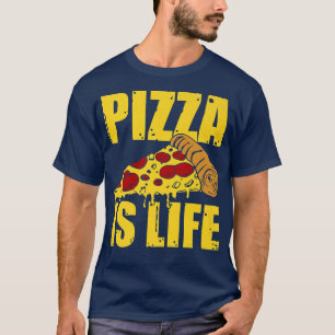 Camiseta Pizza é queijo vivo e Pizza Pizza Pover Pepperoni