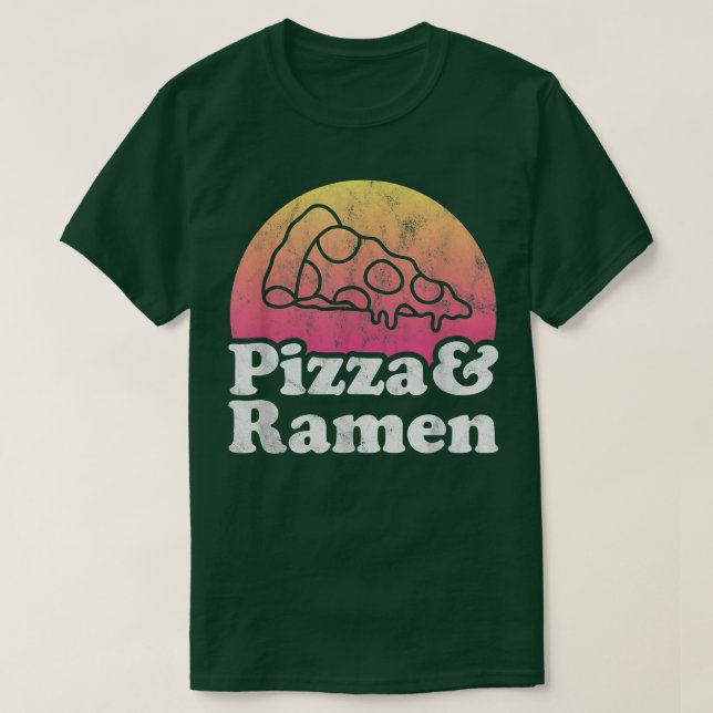 Camiseta Pizza e Ramen (Frente do Design)