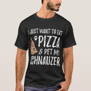 Camiseta Pizza e Schnauzer para Cachorros Engraçados e Pres