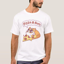 Camiseta pizza e soneca com pizaa