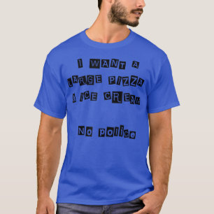 Camiseta pizza e sorvete famintos engraçados