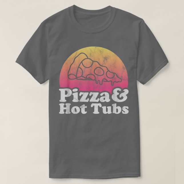Camiseta Pizza e Tubos Quentes ou Tubo Quente (Frente do Design)