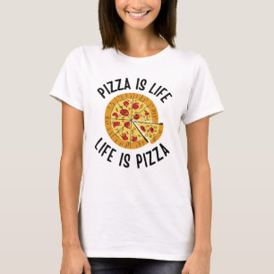 Camiseta Pizza É Vida É Pizza Engraçado
