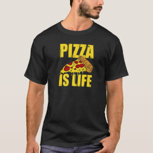 Camiseta Pizza É Vida Pizza De Queijo E Pepperoni