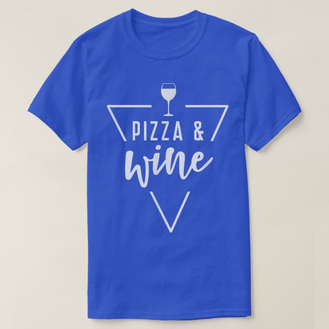 Camiseta Pizza E Vinho, Manteiga De Bridesmaid Napa Raparig (Frente do Design)