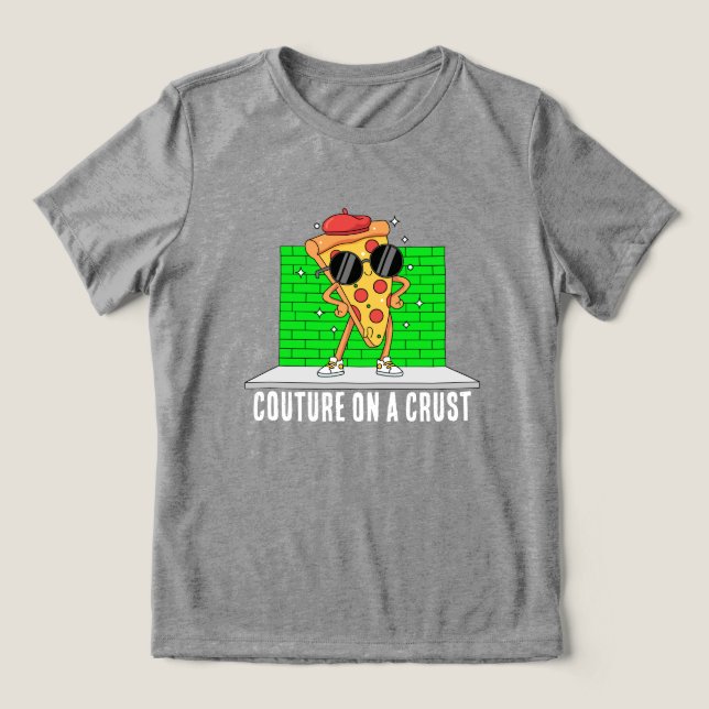 Camiseta pizza engraçada (Design frontal)