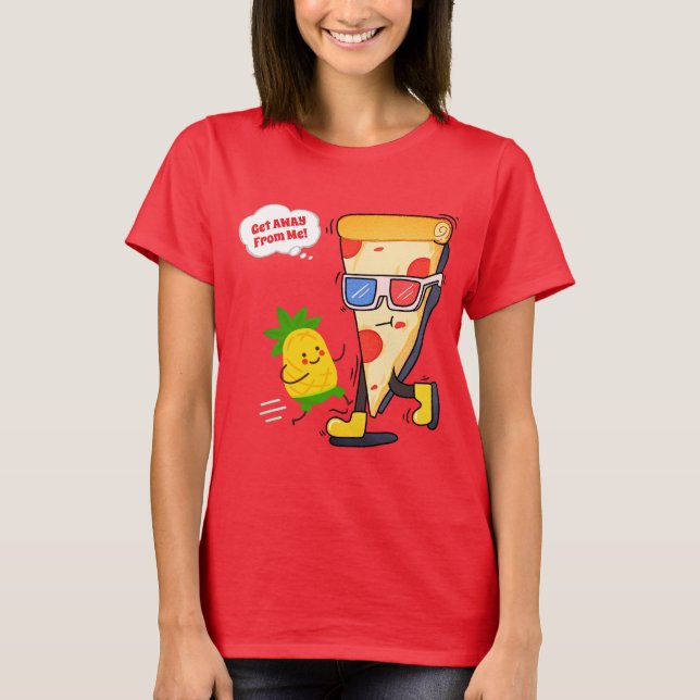 Camiseta Pizza Engraçada Afaste-Se De Mim (Frente)