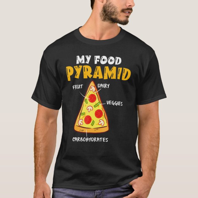 Camiseta Pizza Engraçada Comer Pizza Rápida Comida Meu Pizz (Frente)