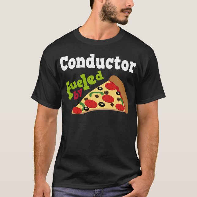 Camiseta Pizza (engraçada) do condutor (Frente)