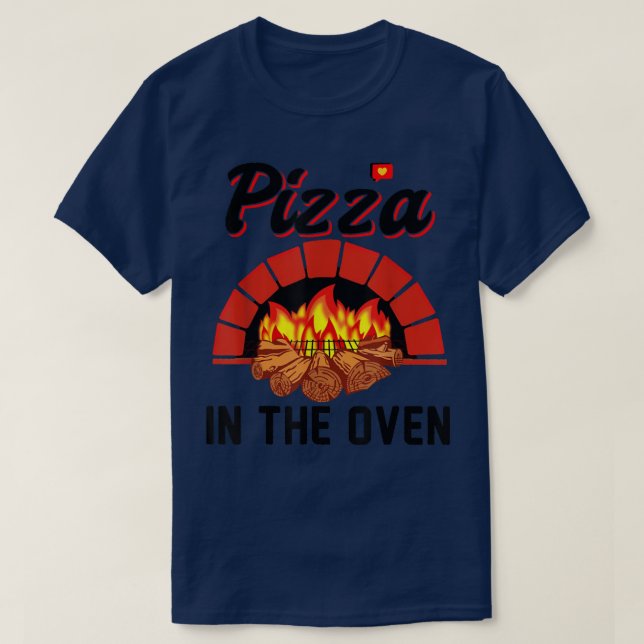 Camiseta Pizza Engraçada Em Mulheres Grávidas Forno Gravide (Frente do Design)