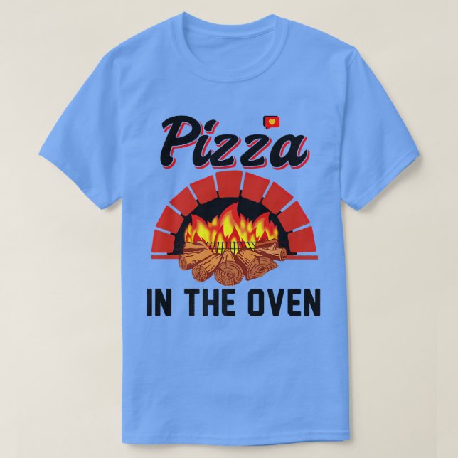 Camiseta Pizza Engraçada Na Gravidez Forno De Mulheres (Frente do Design)