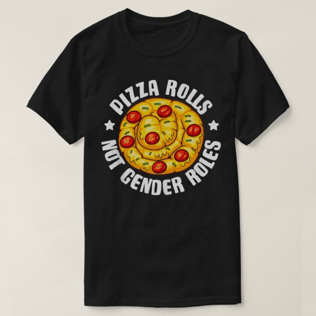 Camiseta Pizza Engraçada Não Funções De Gênero Dando Pizza  (Frente do Design)