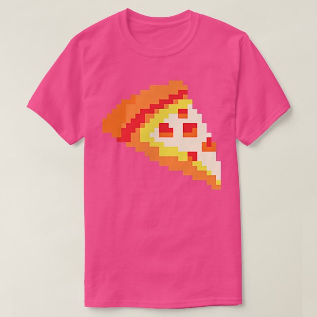 Camiseta Pizza Engraçado Comida Rápida Jogos de Arte em Pix (Frente do Design)