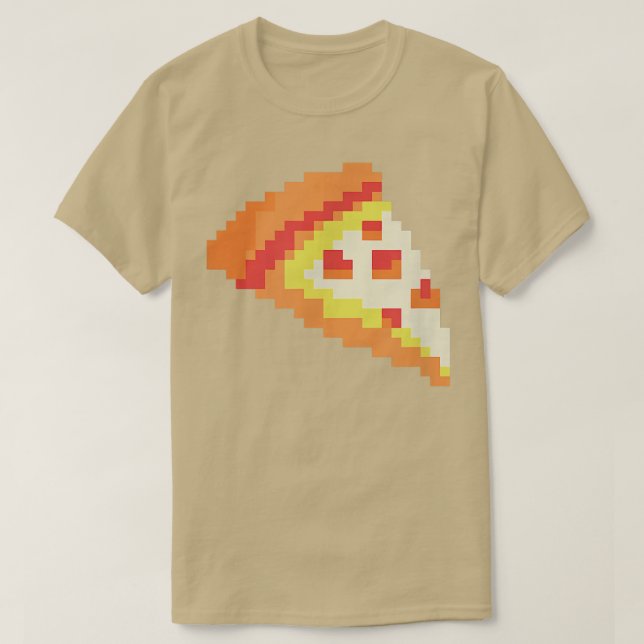 Camiseta Pizza Engraçado Comida Rápida Jogos de Piel Art (Frente do Design)