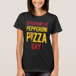 Camiseta Pizza Engraçado Pepperoni