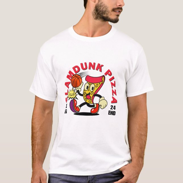 Camiseta Pizza enterrada no aro (Frente)