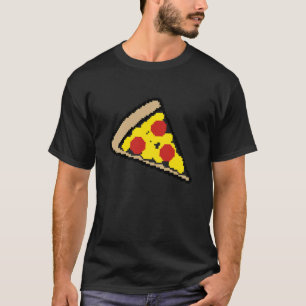 Camiseta Pizza Entusiasta de Jogos Retro de 8 Bits