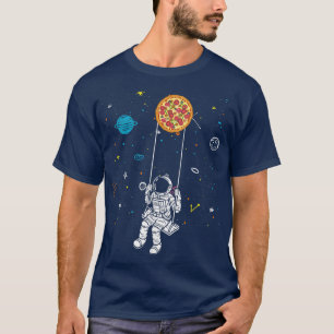 Camiseta Pizza Espacial, Sistema Solar de Comida Rápida Enc