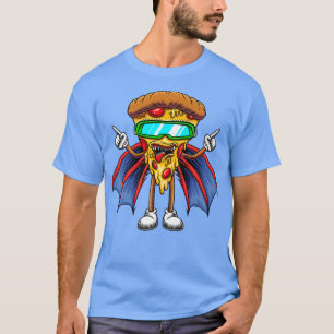 Camiseta Pizza Fatia com Asas Engraçadas Pizza Amantes
