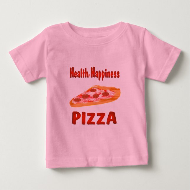 Camiseta Pizza Felicidade para Saúde (Frente)