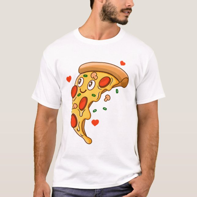 Camiseta Pizza Feliz (Frente)
