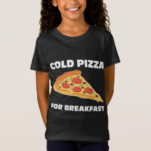 Camiseta Pizza fria para café da manhã