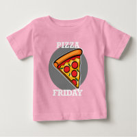 Pizza Friday Design - Baby Fine Jersey T Shirt