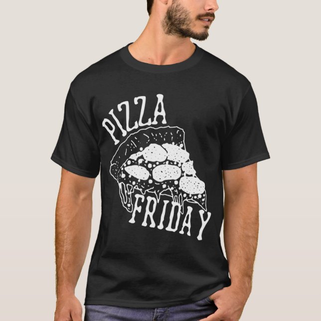 Camiseta Pizza Friday Encantada Festa de Pizza Noite (Frente)