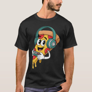 Camiseta Pizza Gamer Video Games Comida Divertida Homens Me