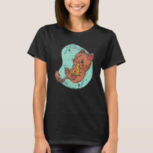 Camiseta Pizza Gato Pizza Comida Italiana Comedor de Pizza 
