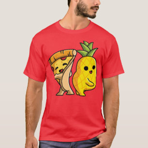 Camiseta Pizza Havaí Casal Dançando Abacaxi E Pizza L