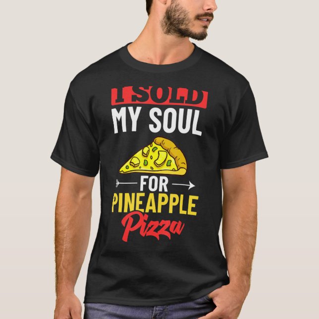 Camiseta Pizza Havaiana - Comidas de Pineapple Hawaii (Frente)