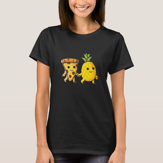Camiseta Pizza Hawaii, Abacaxi E Pizza Love (Frente)
