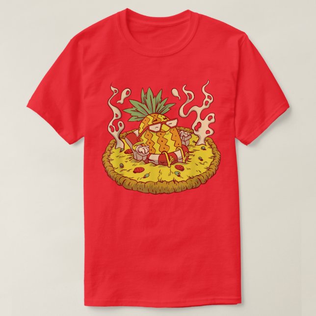 Camiseta Pizza Hawaii Pineapple Pizza Comida 16553252 (Frente do Design)
