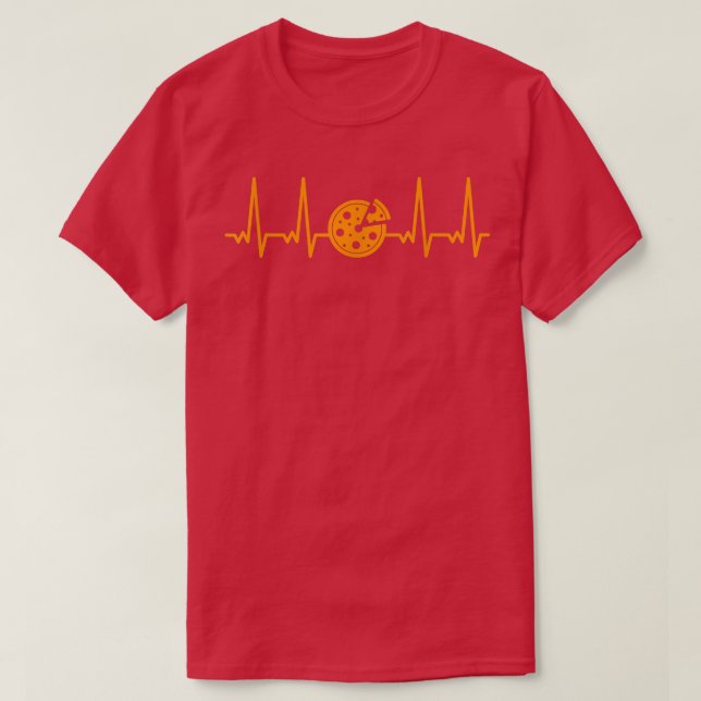 Camiseta Pizza Heartbeat Designadamente Pizza 16703294 (Frente do Design)