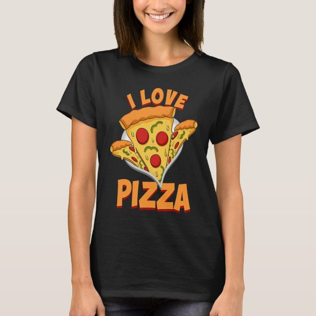 Camiseta Pizza  I Love Food Chef  Restaurant (Frente)