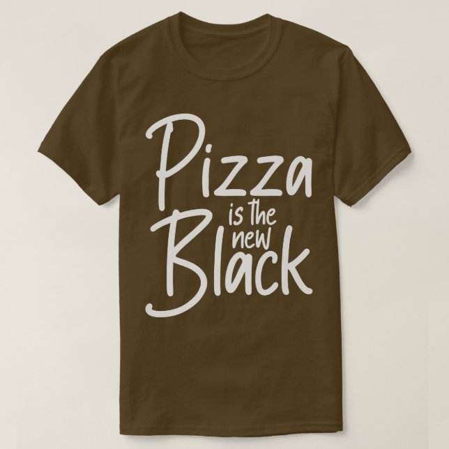 Camiseta Pizza Is The New Black Premium  (Frente do Design)