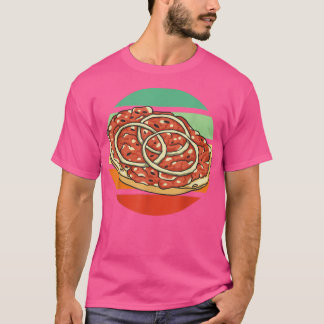 Camiseta Pizza italiana Água para a Boca Fundo de Comida do
