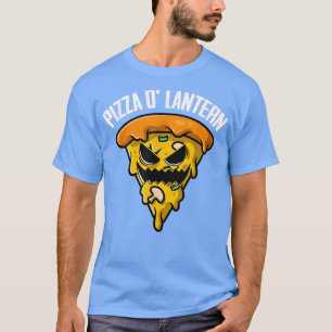 Camiseta Pizza Jack O Lanterna Preguiçoso Halloween Costume