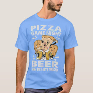 Camiseta Pizza Jogo Vinho Noturno Então Tchau Mundo
