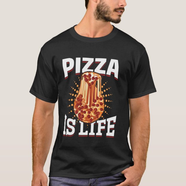 Camiseta Pizza Junk Food - Pizza É a Vida (Frente)