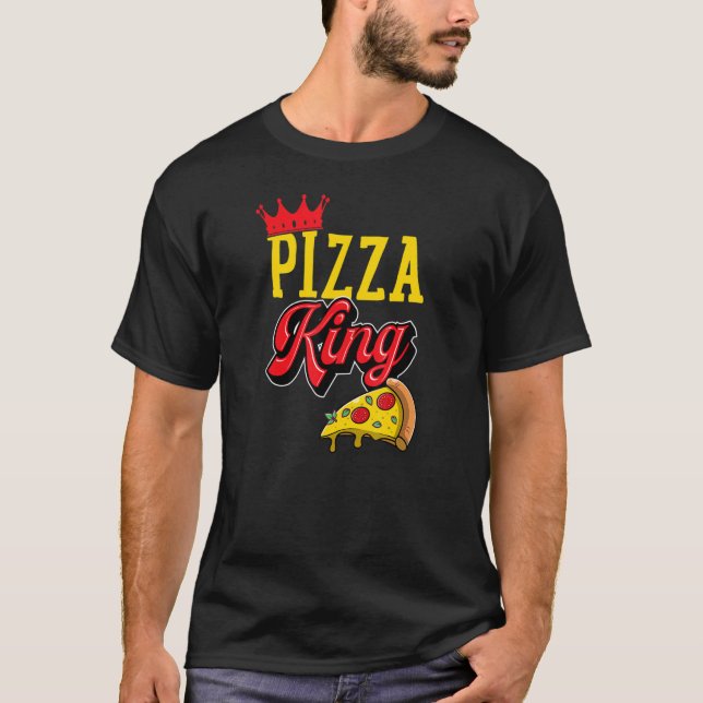 Camiseta Pizza King Cheese Pizza Crown (Frente)