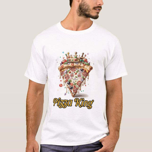 Camiseta Pizza King, pizzaria amante (Frente)