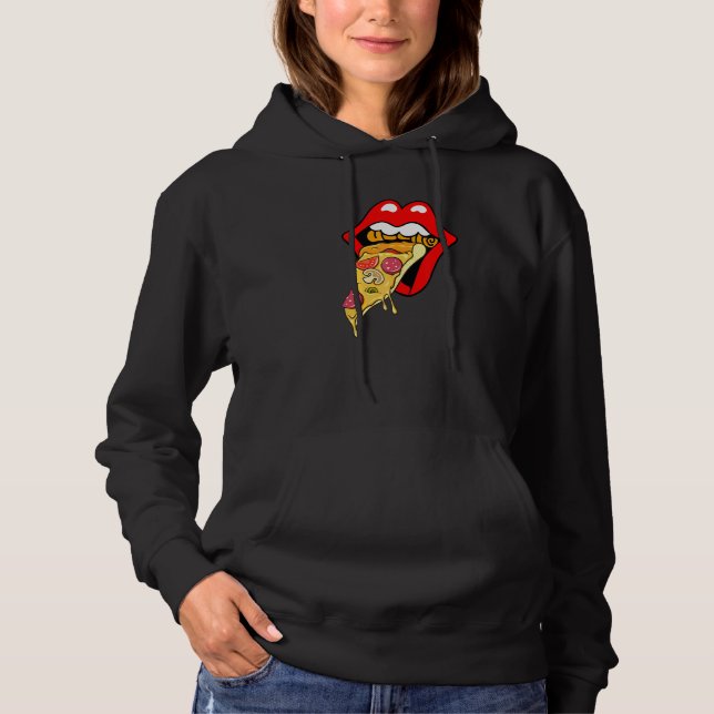 Camiseta Pizza Lábios Vermelhos Fast Food (Frente)
