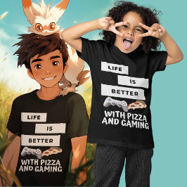 Camiseta Pizza legal E Jogos