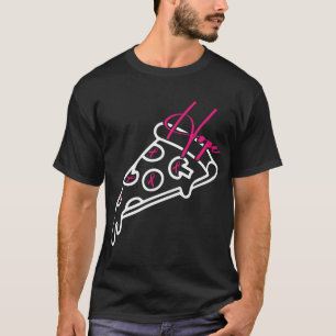 Camiseta Pizza Line Art Breve Cancer Sensibilização Fita