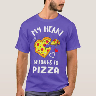 Camiseta Pizza Lover Meu Coração Pertence À Pizza