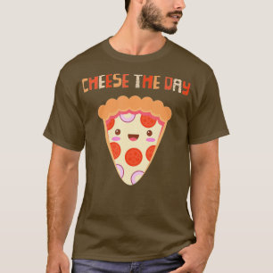 Camiseta Pizza Lover Queijo No Dia Engraçado Pepperoni Fati