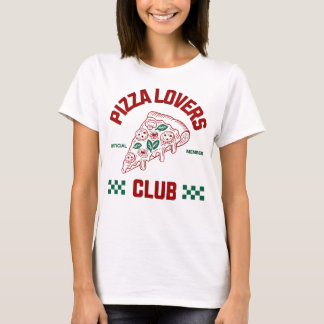 Camiseta Pizza Lovers Club Funny Food Graphic